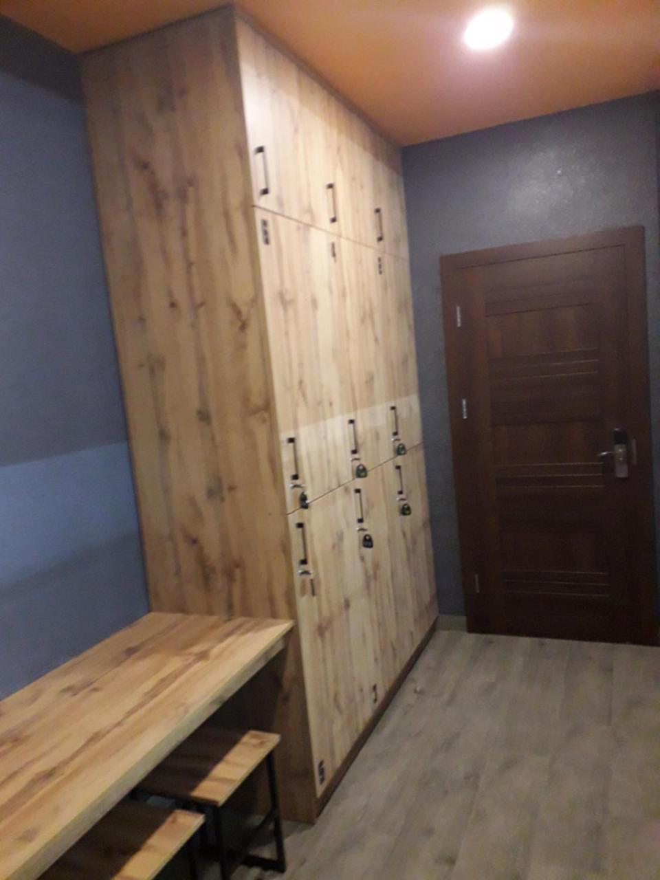 Full House Capsule Hostel Rivne Exterior photo Lockers in a gym